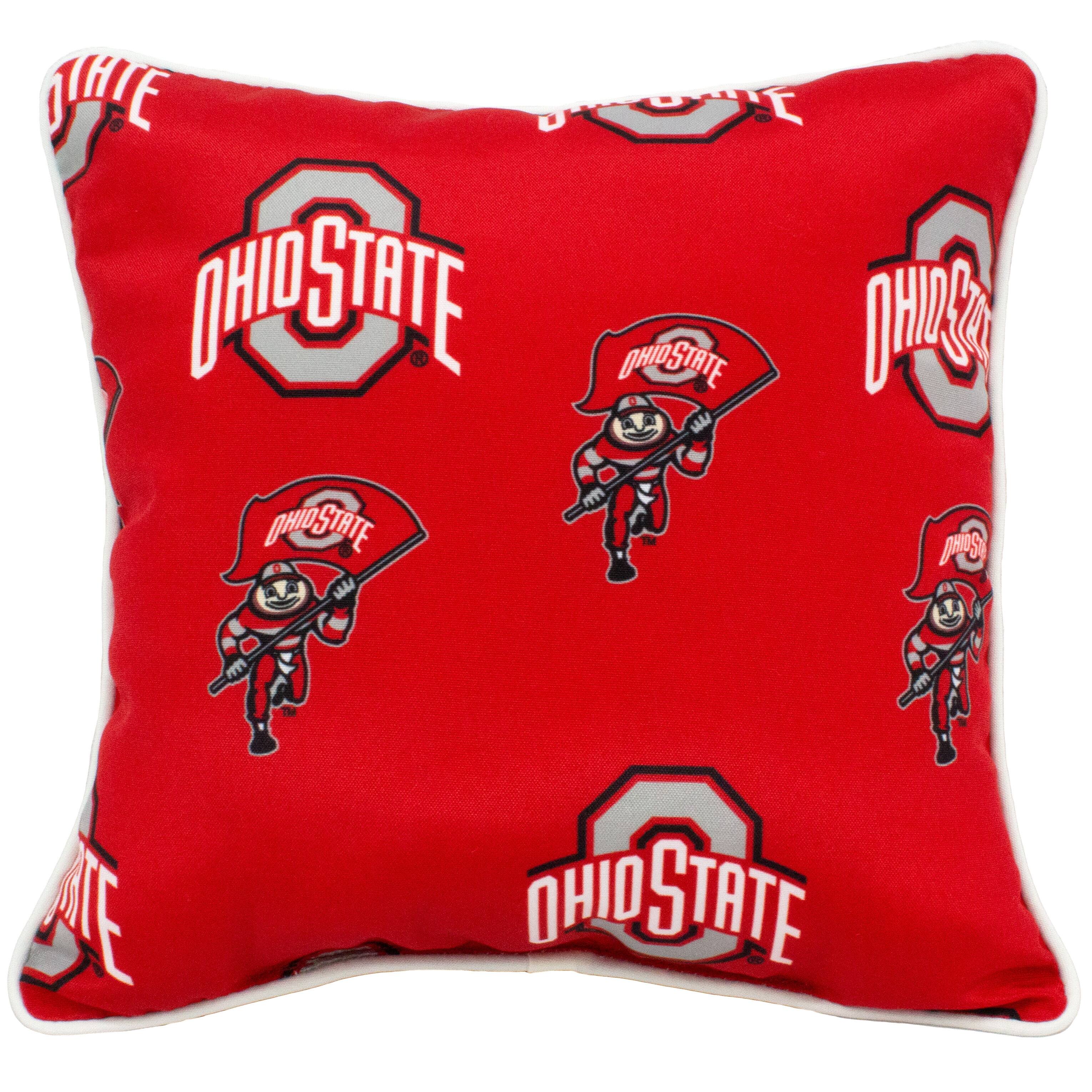Ohio State Buckeyes Indoor / Outdoor Decorative Pillow Pair (2) 16" x